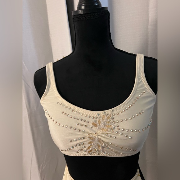 Elegant Crystal Couture Two-Piece Lyrical Costume w/ Swarovski Rhinestones - AS - Picture 3 of 4